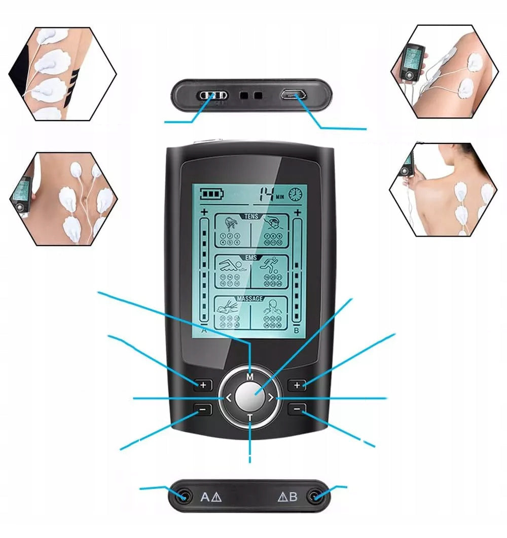 TENS DEVICE WITH 20 INTENSITY LEVELS IDEAL FOR LCD MUSCLE THERAPY Brand no brand