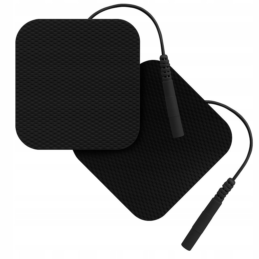 TENS EMS GEL ELECTRODES FOR ELECTROSTIMULATION OVERLAY 32pcs BLACK 5x5 cm Brand FIZJOLOVE