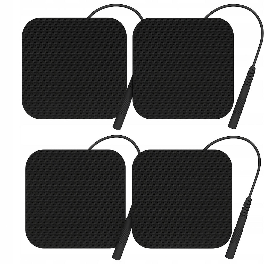 TENS EMS GEL ELECTRODES FOR ELECTROSTIMULATION OVERLAYS 4 pcs 5x5 cm black Manufacturer code 37671
