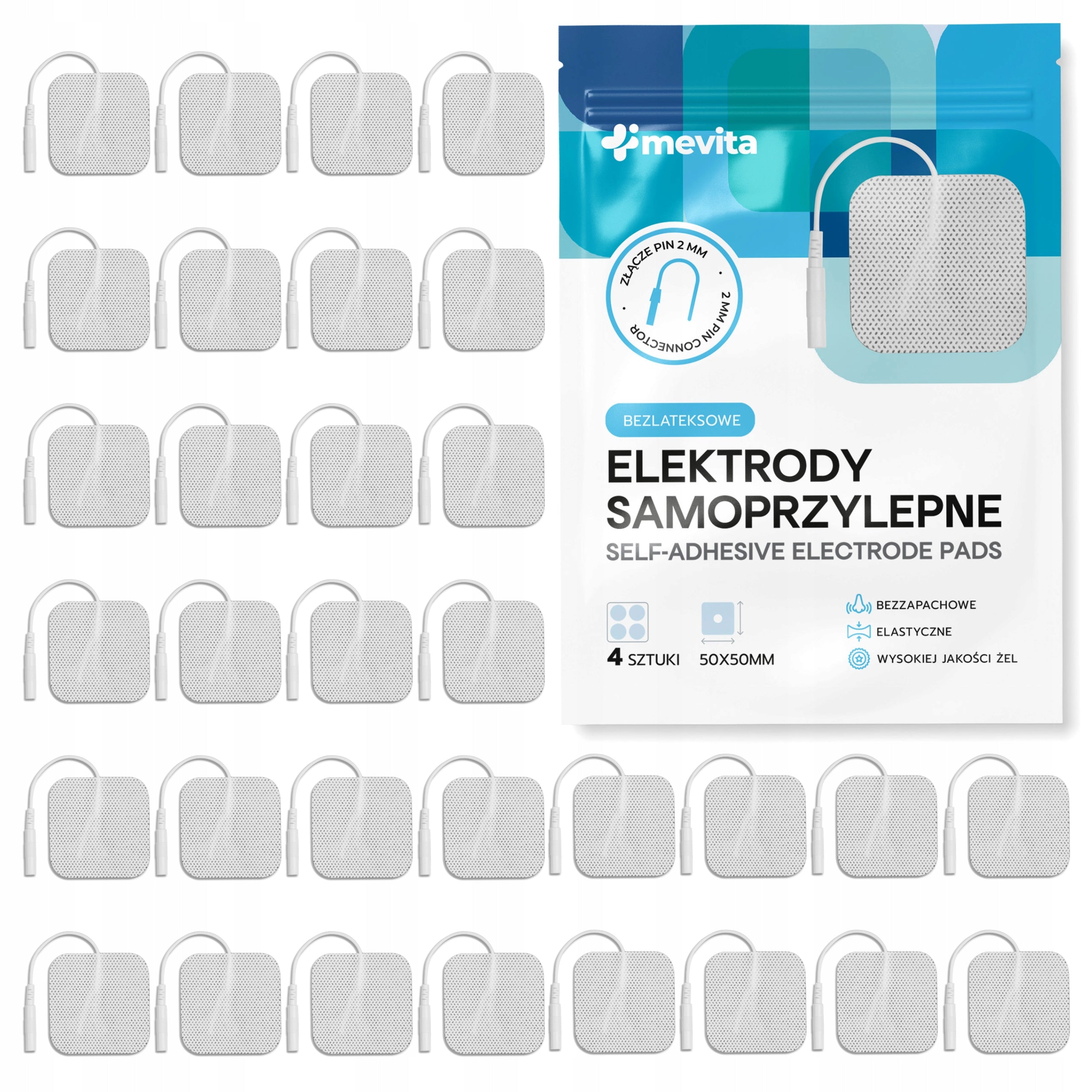 TENS EMS GEL ELECTRODES FOR ELECTROSTIMULATION PADS 32 pcs.