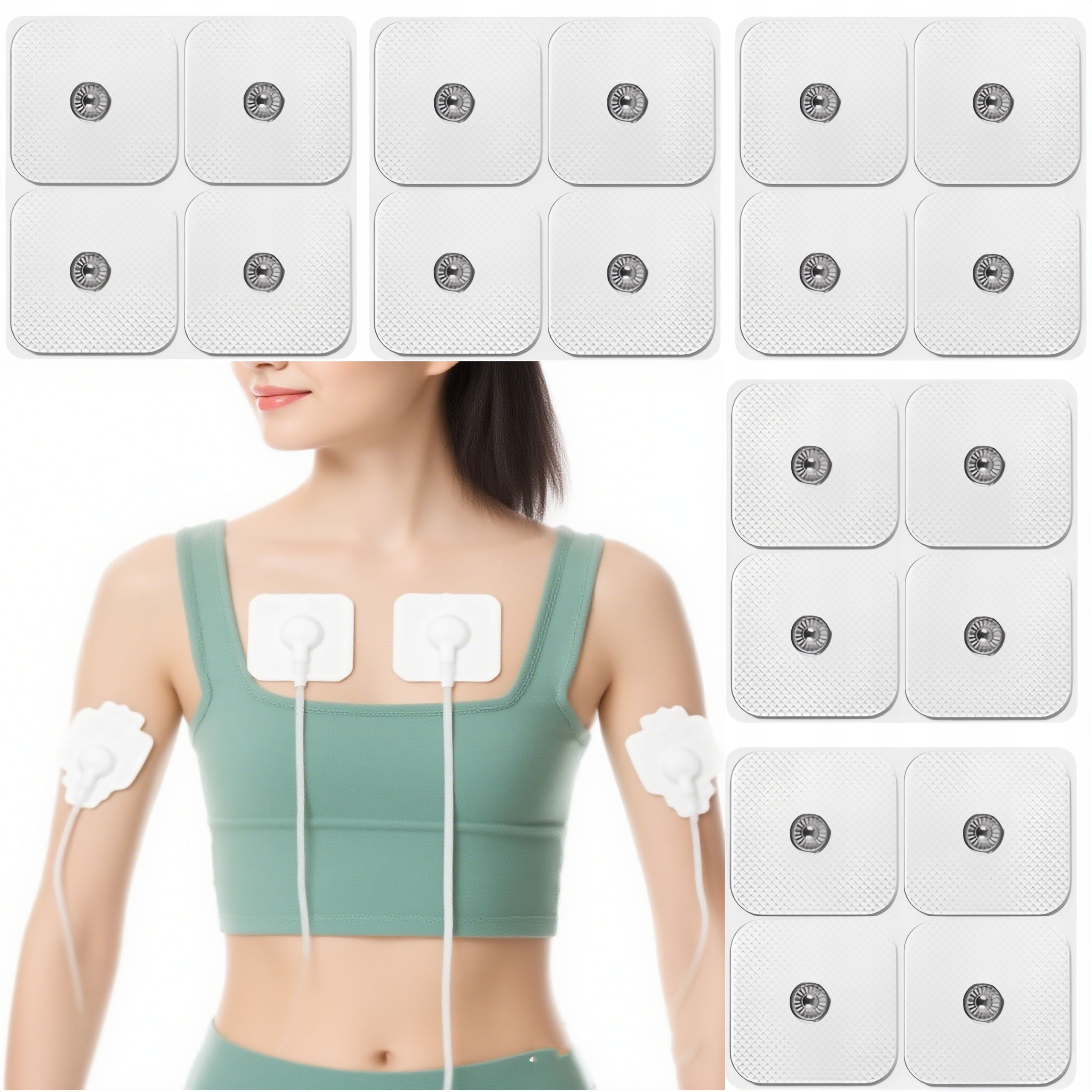 TENS EMS GEL ELECTRODES FOR ELECTROSTIMULATION SANITAS Beurer 5x5cm 20 pcs