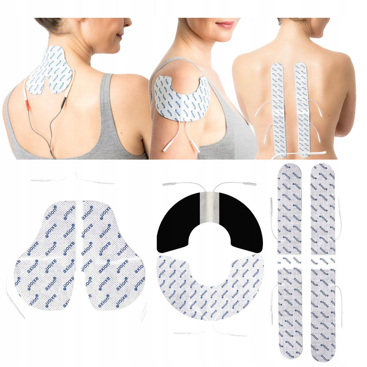 TENS EMS gel electrodes for shoulder neck back pain electrostimulator
