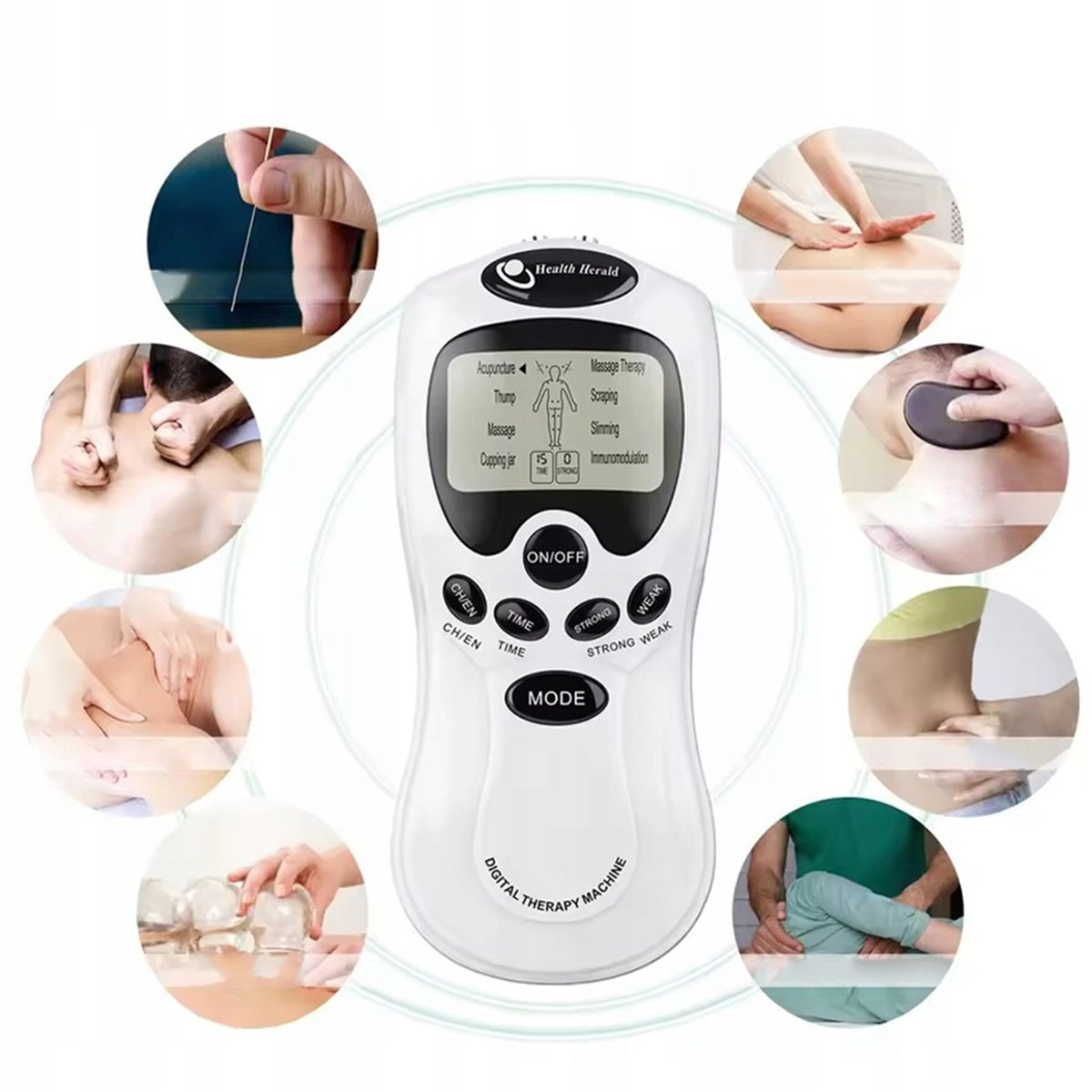 TENS MASSAGER WITH 15 STRENGTH LEVELS 8 MASSAGE MODES FOR THE SPINE Brand no brand