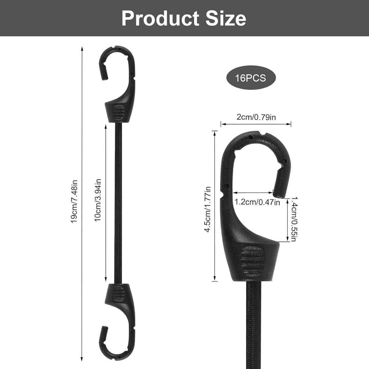 TENSION BANDS WITH HOOKS 16 PIECES ELASTIC EXPANDERS Manufacturer code GUMKI NAPINAJĄCE HACZYKAMI EKSPANDERY EL