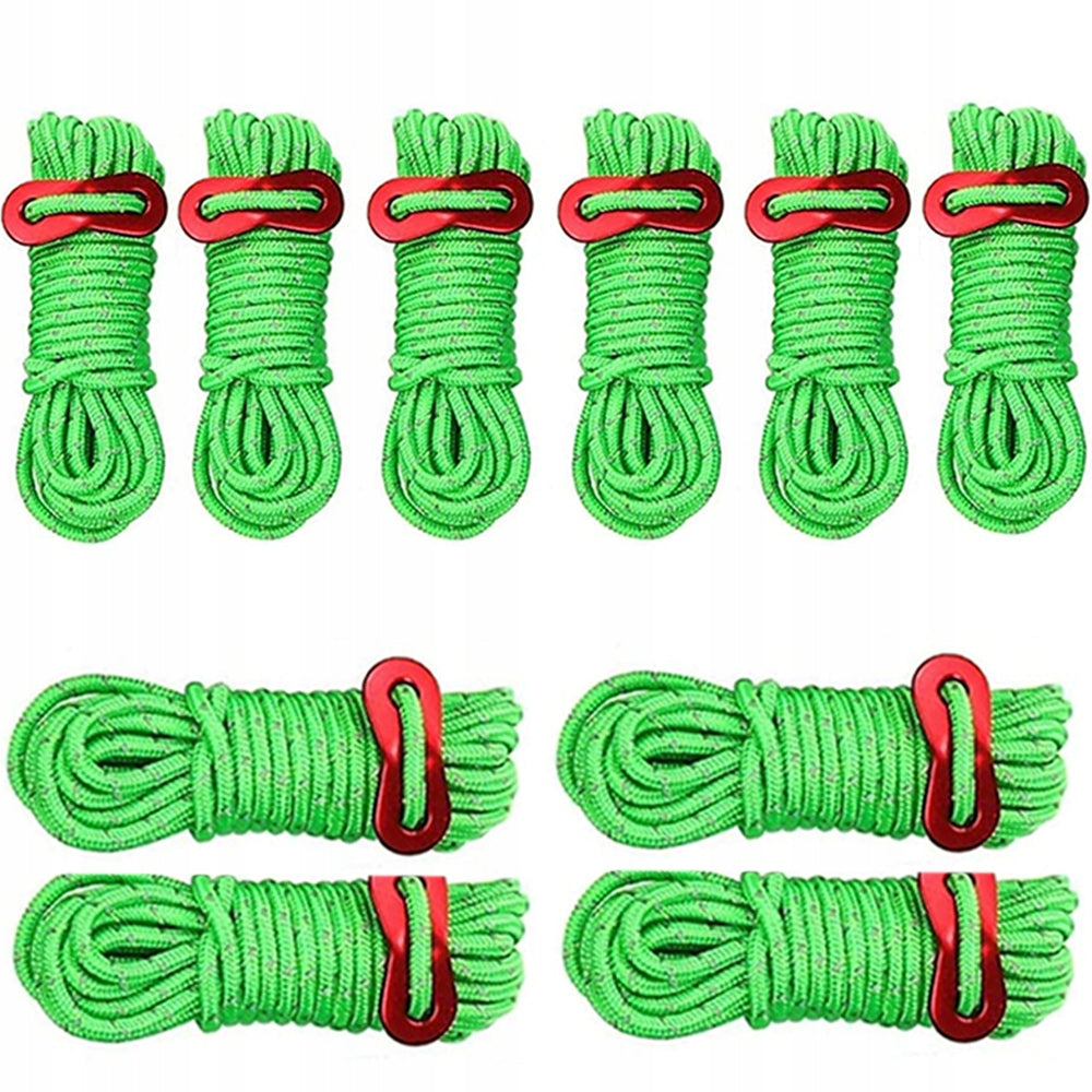 TENSION ROPE WITH TENSIONER REGULATOR FOR CAMPING 4m 10PCS