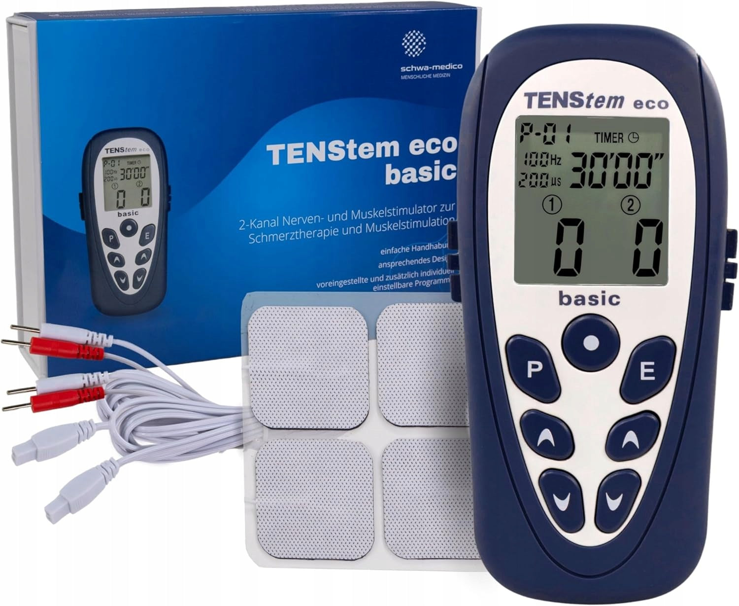 TENSTEM ECO BASIC - two-channel electrostimulator