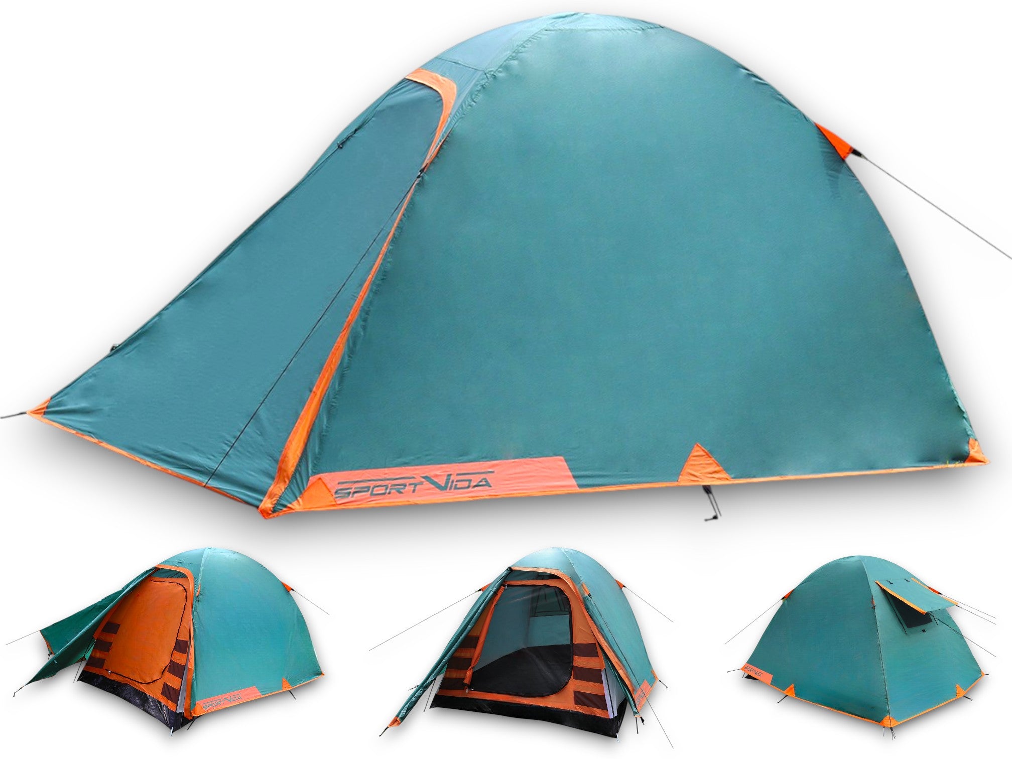 TENT 2 PERSON CAMPING WATERPROOF 4000mm TROPICAL MOSQUITO NETS SPORTVIDA Manufacturer code SV-WS0020
