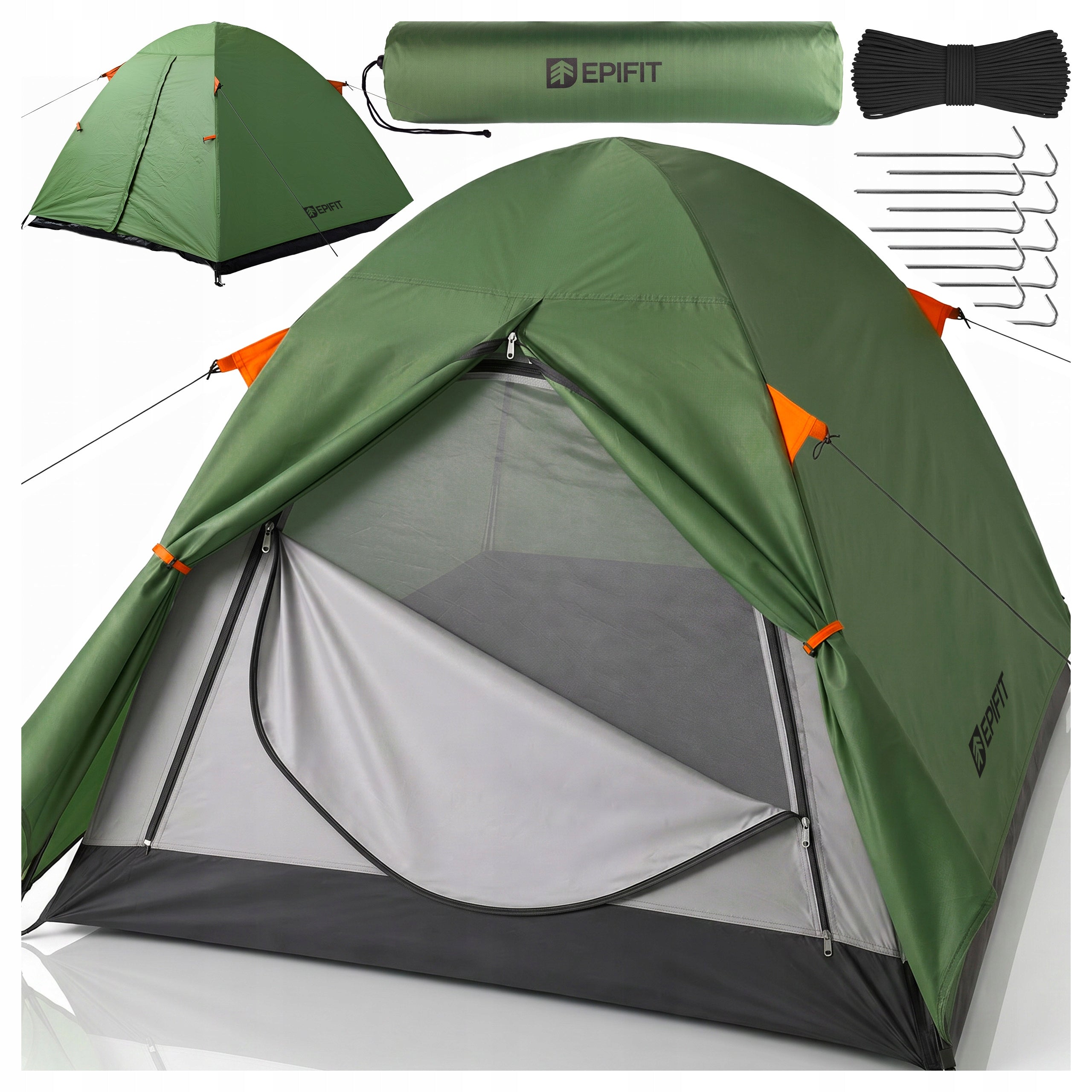 TENT 2 PERSON LIGHT WATERPROOF WITH CAMPING TROPICS 205x150x120 cm