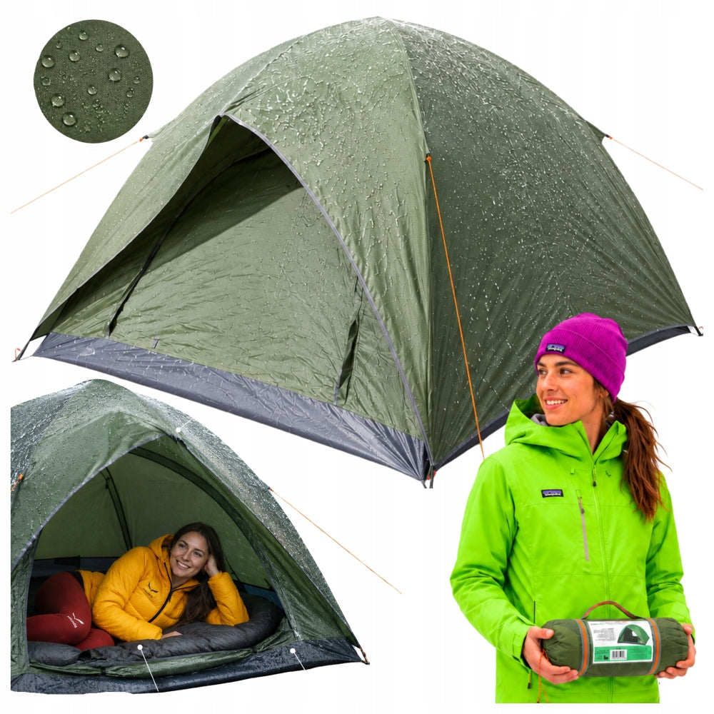 TENT 4 PERSON CAMPING WATERPROOF HIGH QUICK INSTALLATION WITH MOSQUITO NET