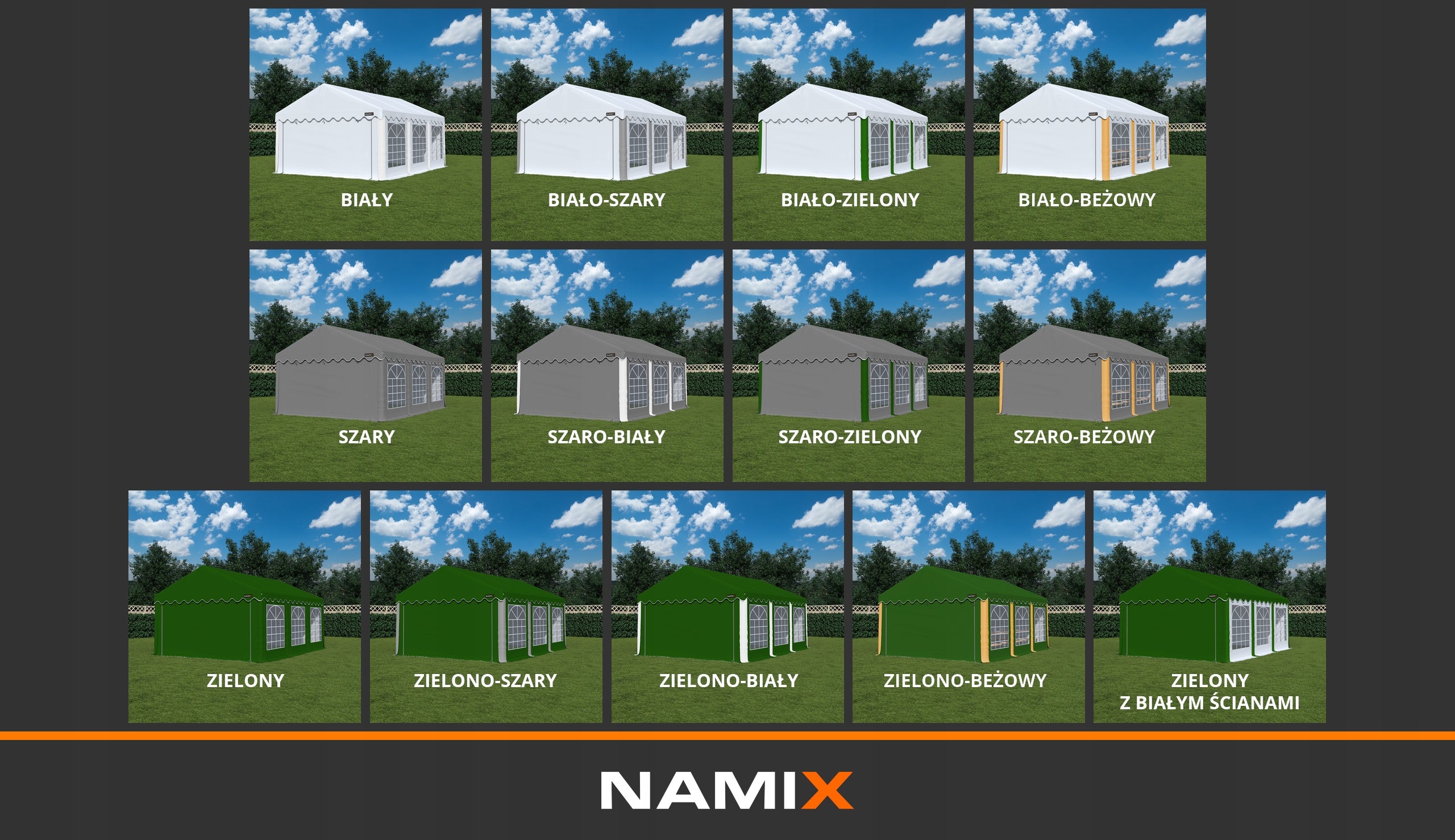 TENT BASIC 4x4 party garden VARIOUS COLORS + SIDE WALLS FREEBIE Number of side walls 6 walls