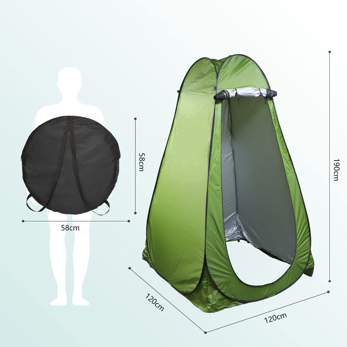 TENT CHANGING ROOM TOURIST PORTABLE TOILET FOR CAMPING BEACH POP-UP Brand no brand