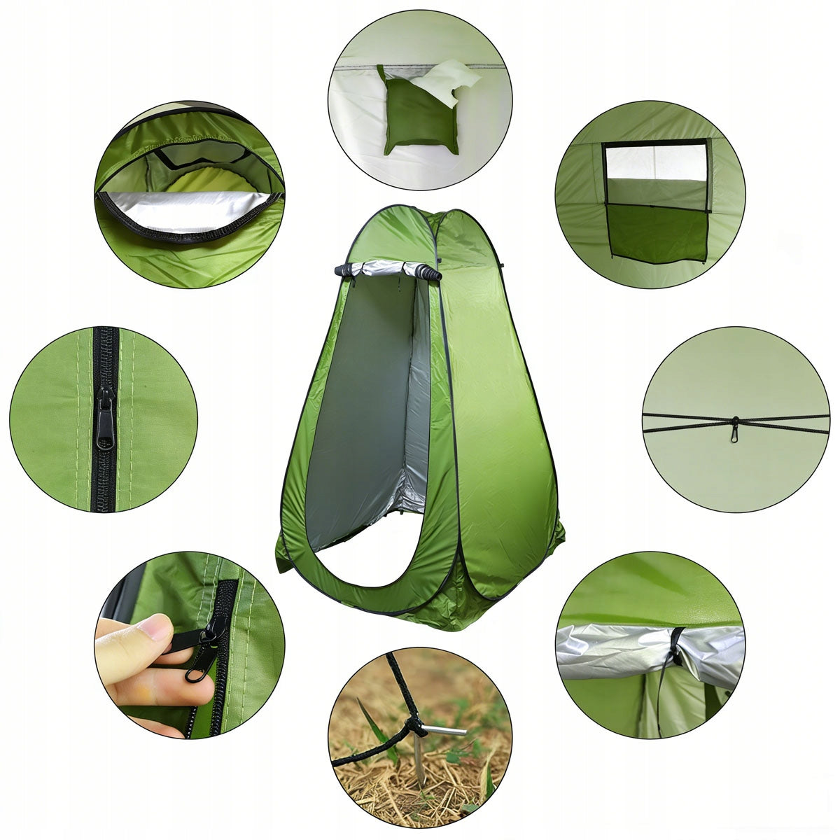 TENT CHANGING ROOM TOURIST PORTABLE TOILET FOR CAMPING BEACH POP-UP Length 120 cm