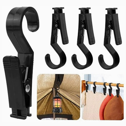 TENT CLIPS WITH HOOKS CAMPING LIGHTS 4 PCS. for home