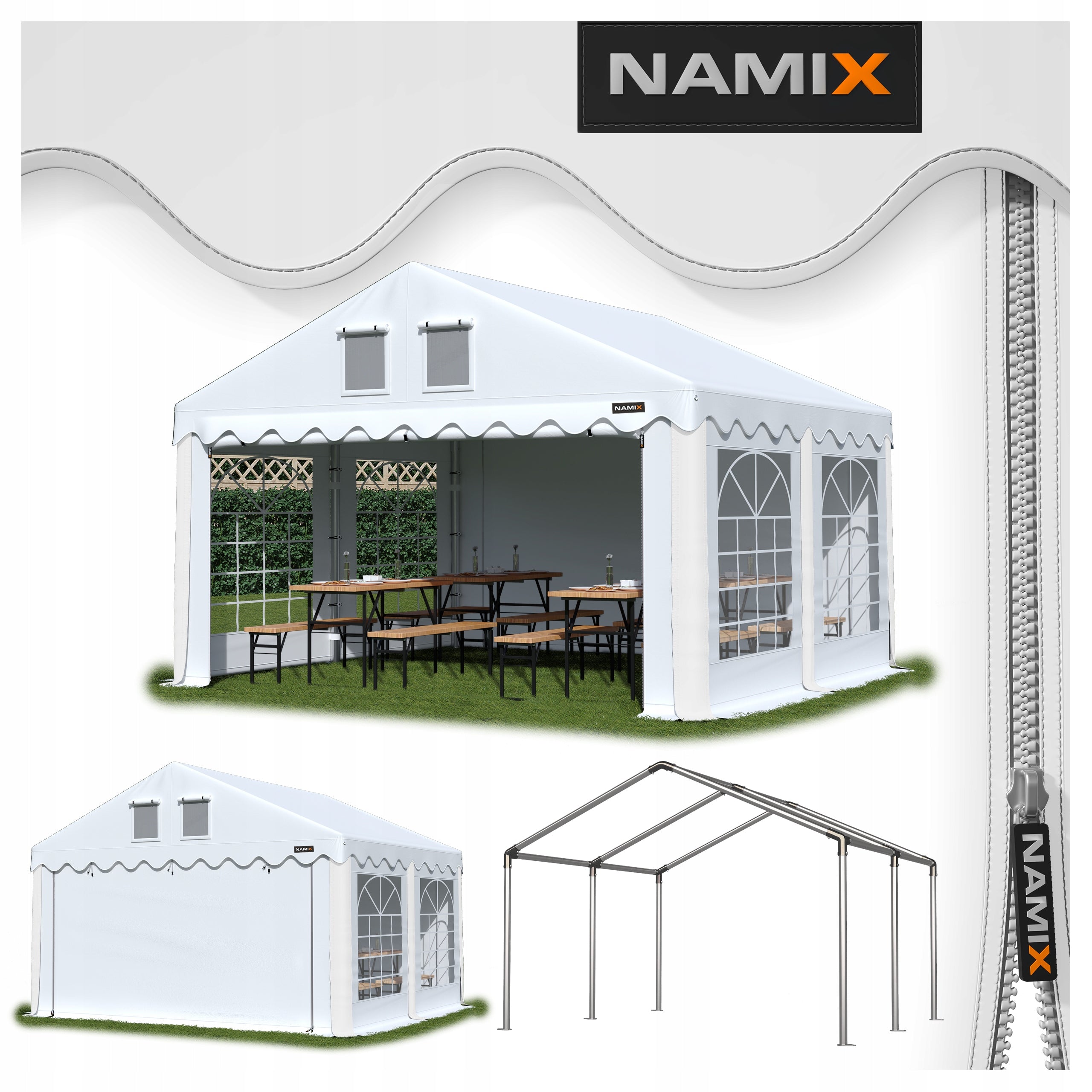TENT COMFORT party garden VARIOUS COLORS