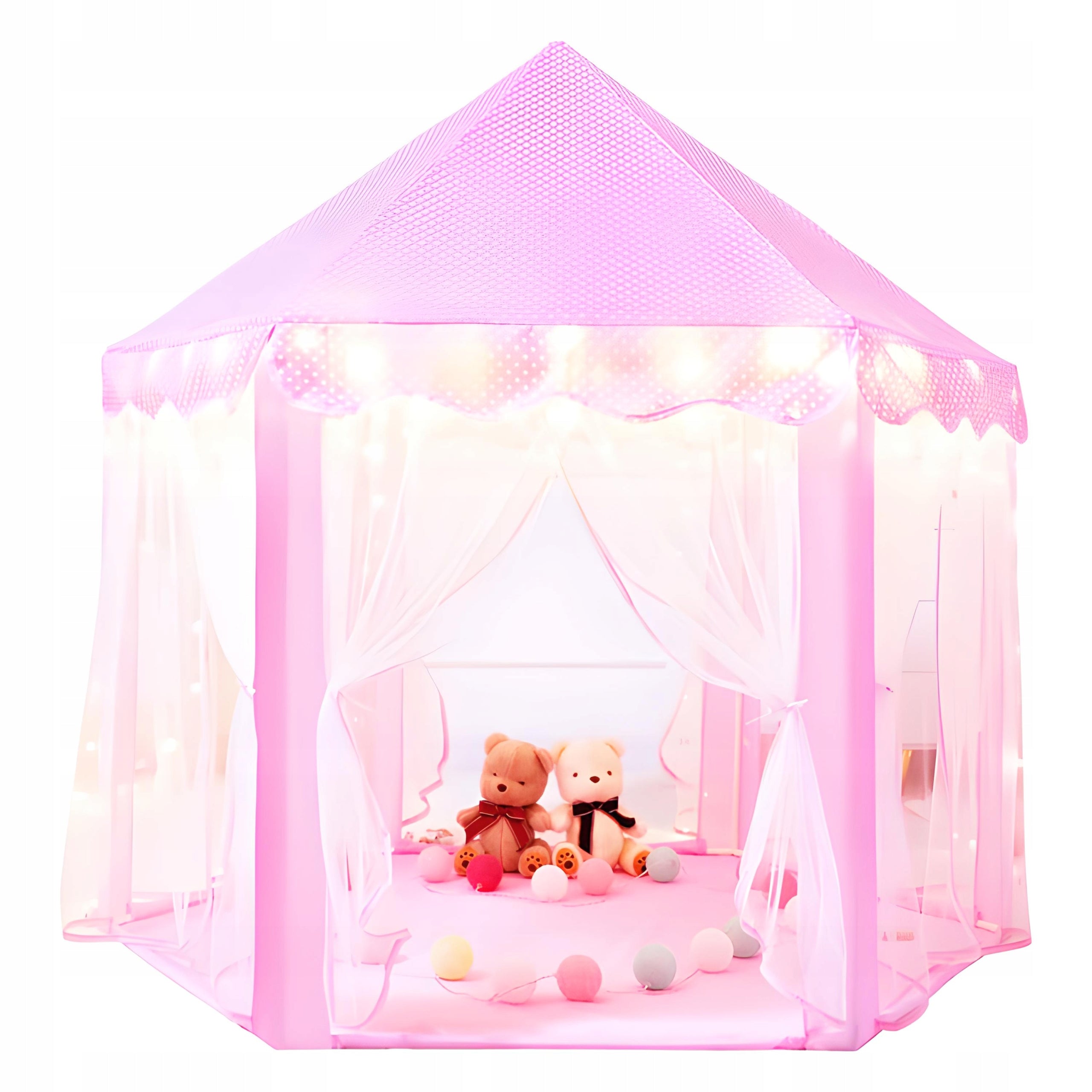 TENT COTTAGE CASTLE FOR CHILDREN PRINCESS PALACE FOR GARDEN HOUSE 135x135 CM Manufacturer code różowy namiot dla dzieci D085
