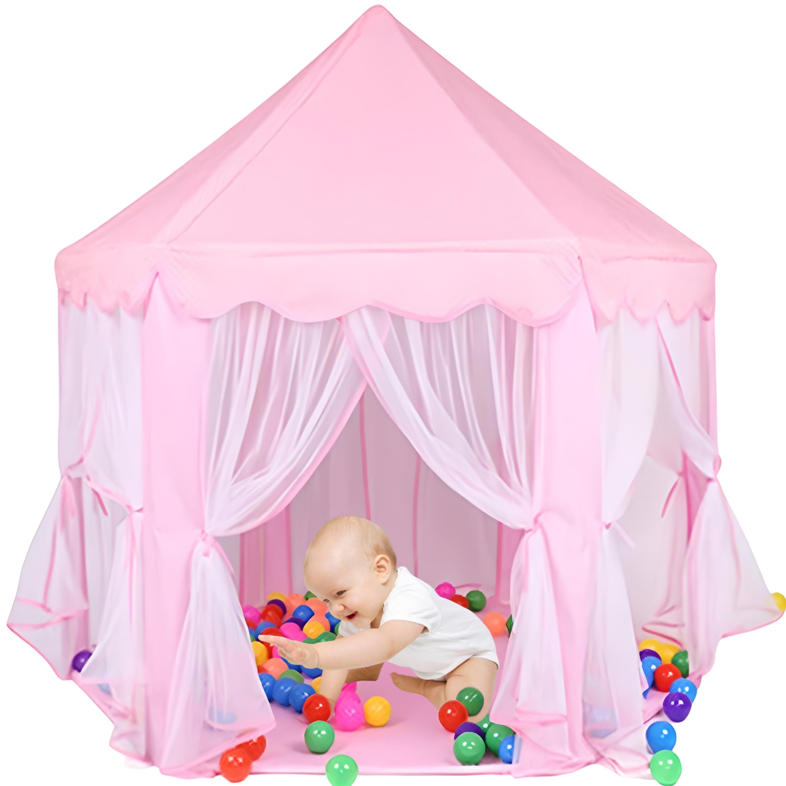 TENT COTTAGE CASTLE FOR CHILDREN PRINCESS PALACE FOR GARDEN HOUSE 135x135 CM