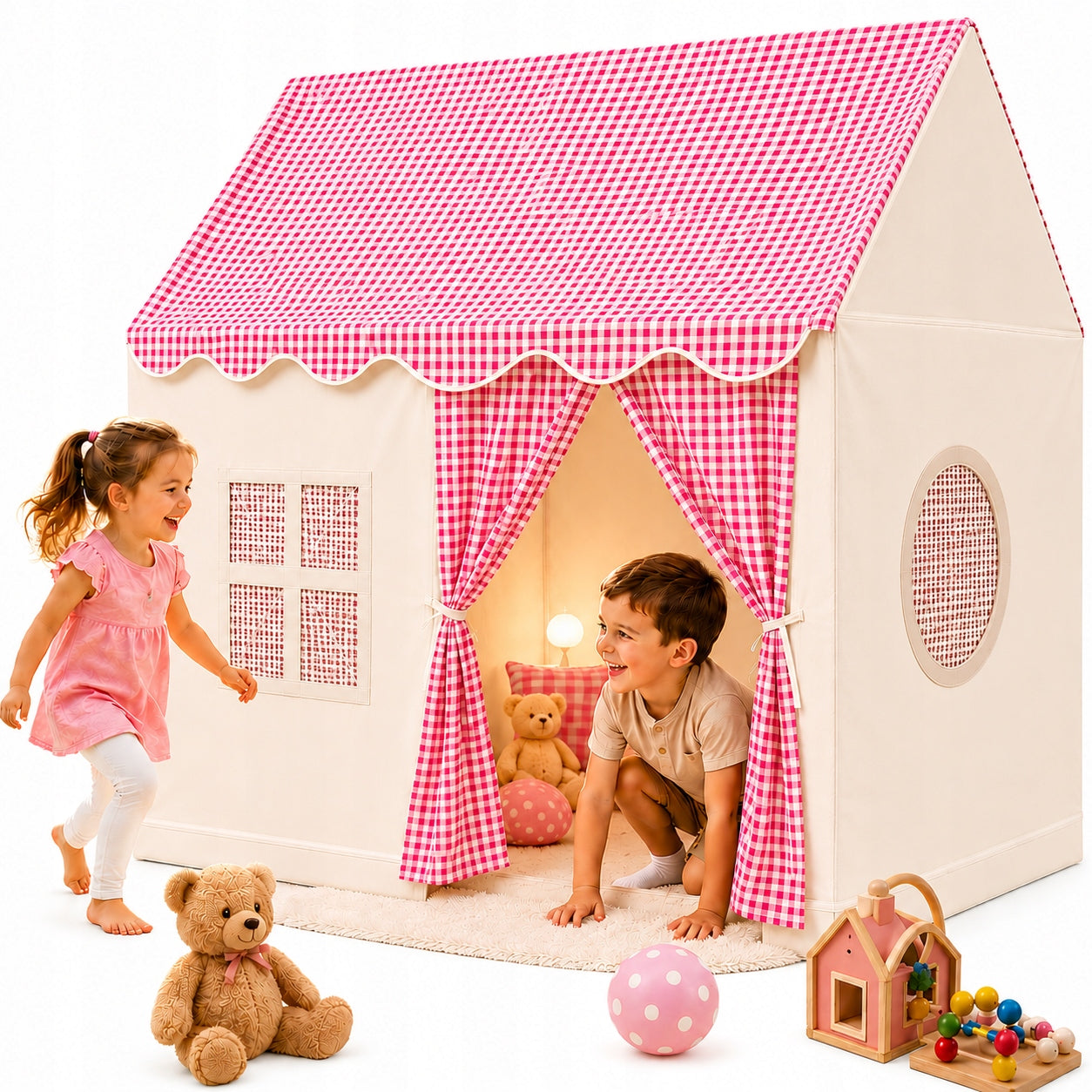 TENT COTTAGE FOR CHILDREN HOME GARDEN ROOM PALACE FOR CHILDREN TIPI Color multicolor
