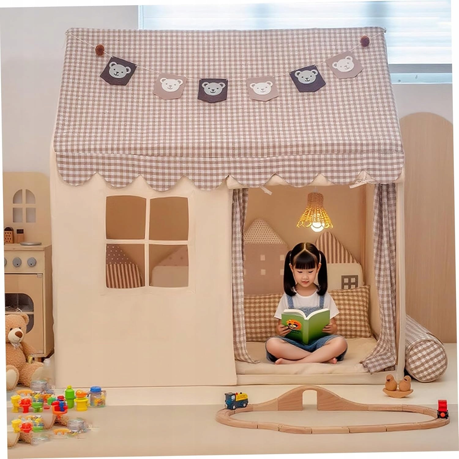 TENT COTTAGE FOR CHILDREN HOME GARDEN ROOM PALACE FOR CHILDREN TIPI Kind cottage