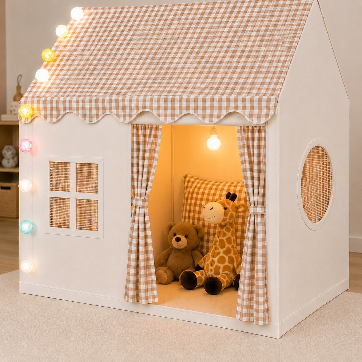 TENT COTTAGE FOR CHILDREN HOME GARDEN ROOM PALACE FOR CHILDREN TIPI Product height 128 cm