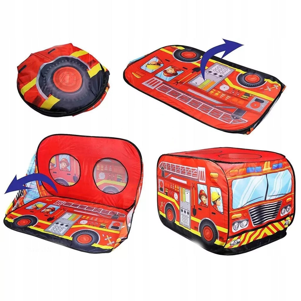 TENT FOR CHILDREN CAR FOR HOME GARDEN ROOM LARGE FIRE BRIGADE Kid's age 3＋ years