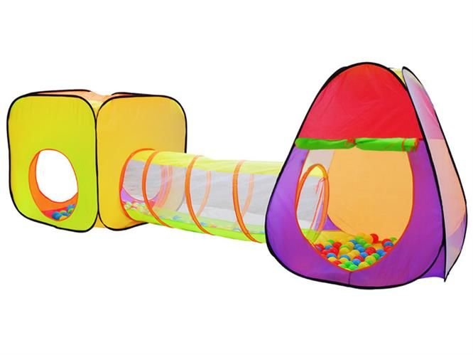 TENT FOR CHILDREN IGLO + CUBE + TUNNEL + 200 BALLS - SWIMMING POOL WITH BALLS