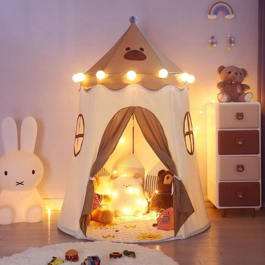 TENT FOR CHILDREN TIPI FOR ROOM COTTAGE WIGWAM BEIGE BEAR GIFT BIRTHDAY Manufacturer code 0034855