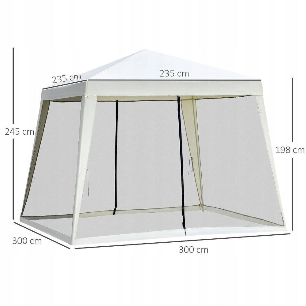 TENT GARDEN PAVILION 3x3m GAZEBO 4 WALLS MOSQUITO NET FOR CASTLE Type pavilion