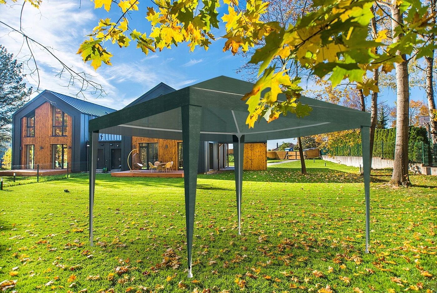 TENT GARDEN PAVILION Gazebo 3 x 3m + 4 SIDE WALLS For Terrace Garden Length 3 m