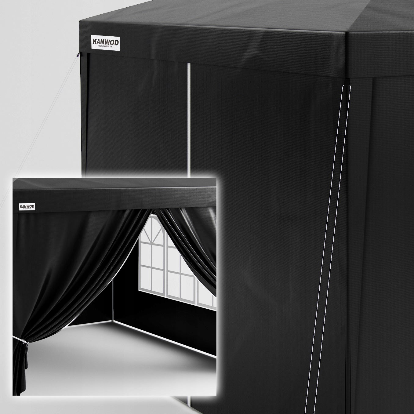 TENT GARDEN PAVILION STRONG COMMERCIAL GAZEBO 3x3 m + 4 SIDE WALLS WINDOWS Type pavilion