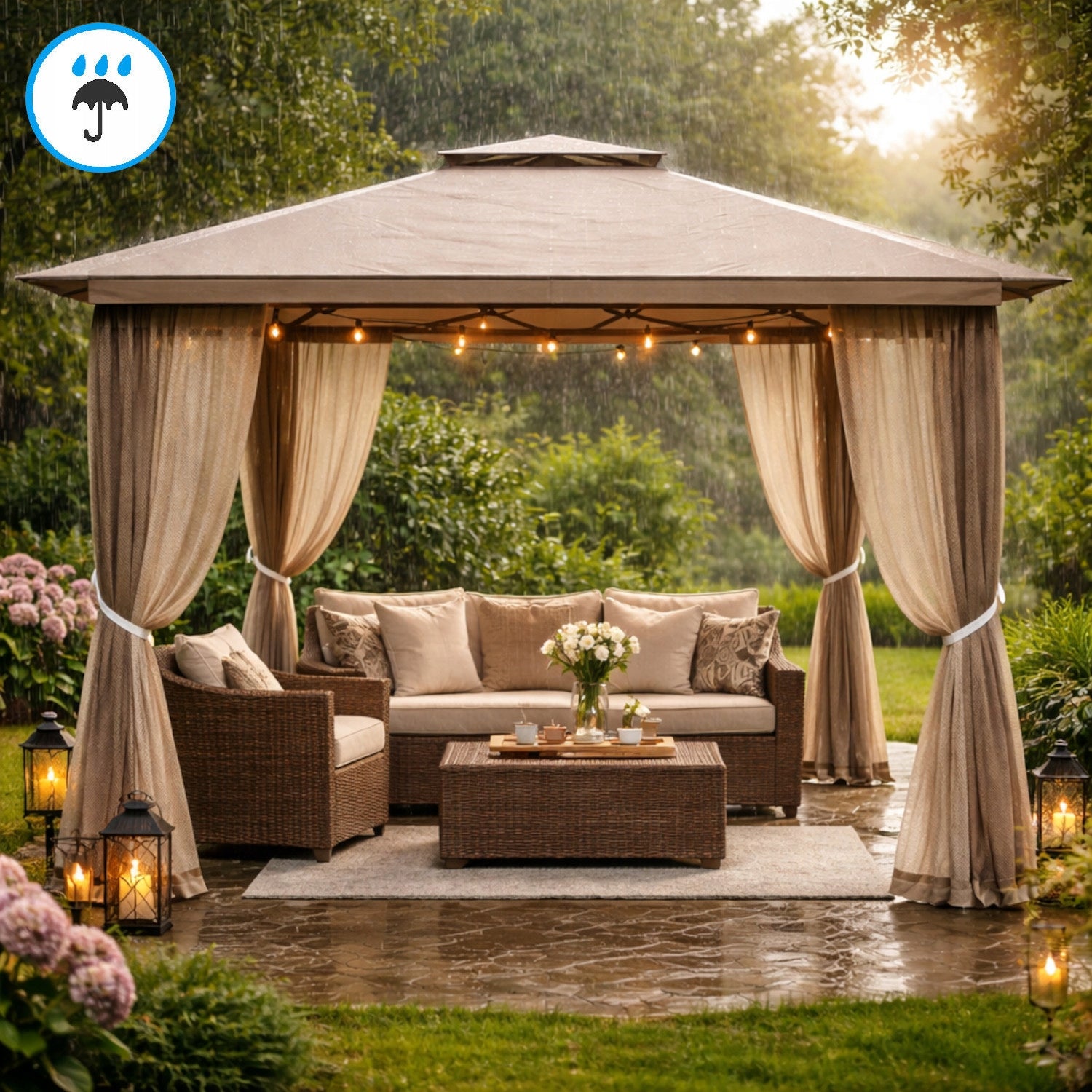 TENT GARDEN Pavilion 3X3 M VENDING MACHINE with mosquito net +UV50 Number of side walls 4 walls