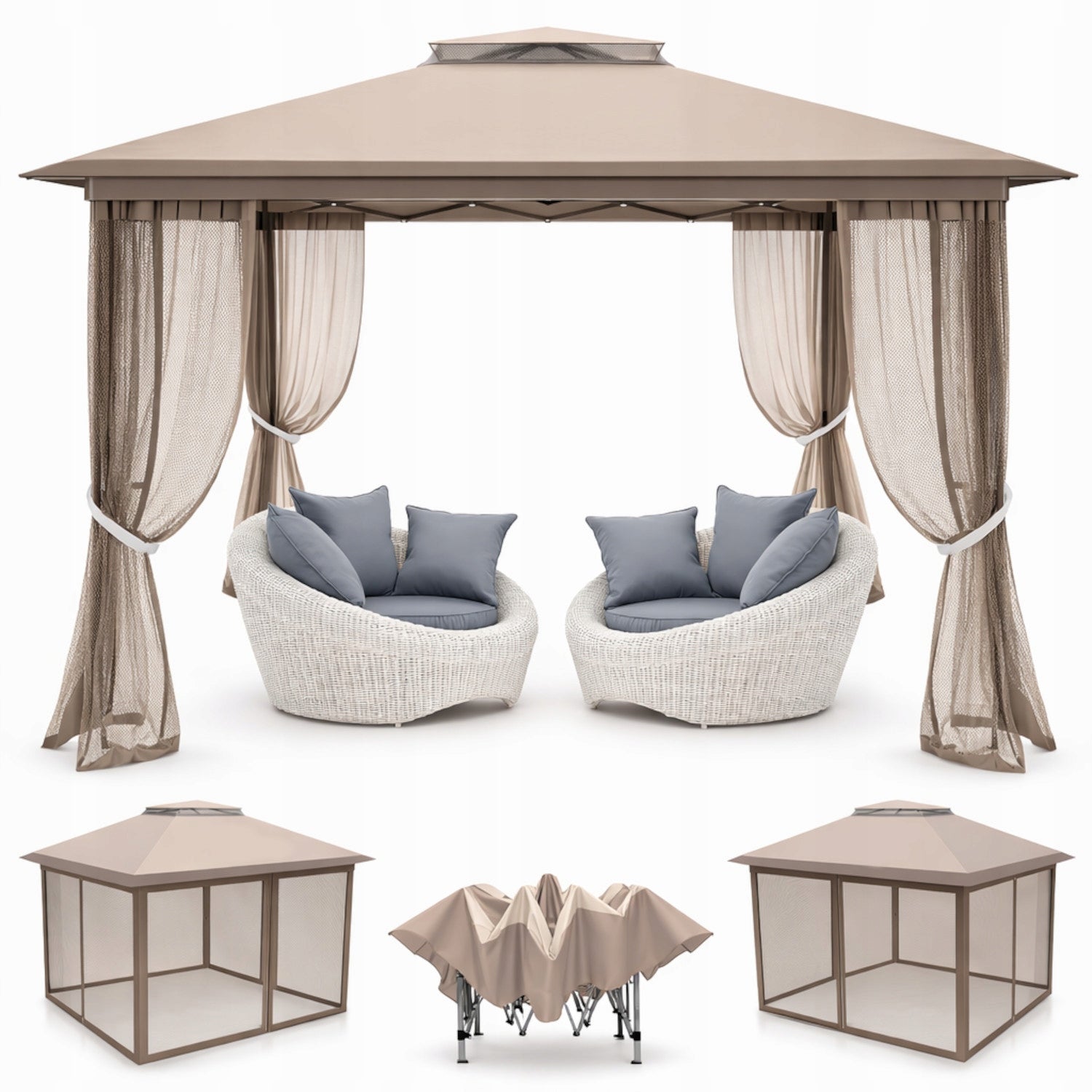 TENT GARDEN Pavilion 3X3 M VENDING MACHINE with mosquito net +UV50