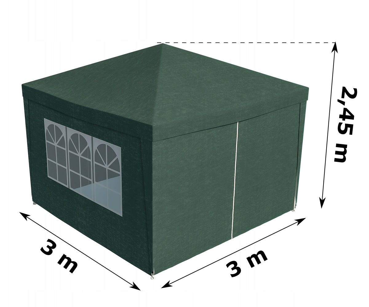 TENT GAZEBO Commercial GARDEN PAVILION for Garden Terrace ROOF WALLS 3x3 Manufacturer code Pawilon altanka PA2