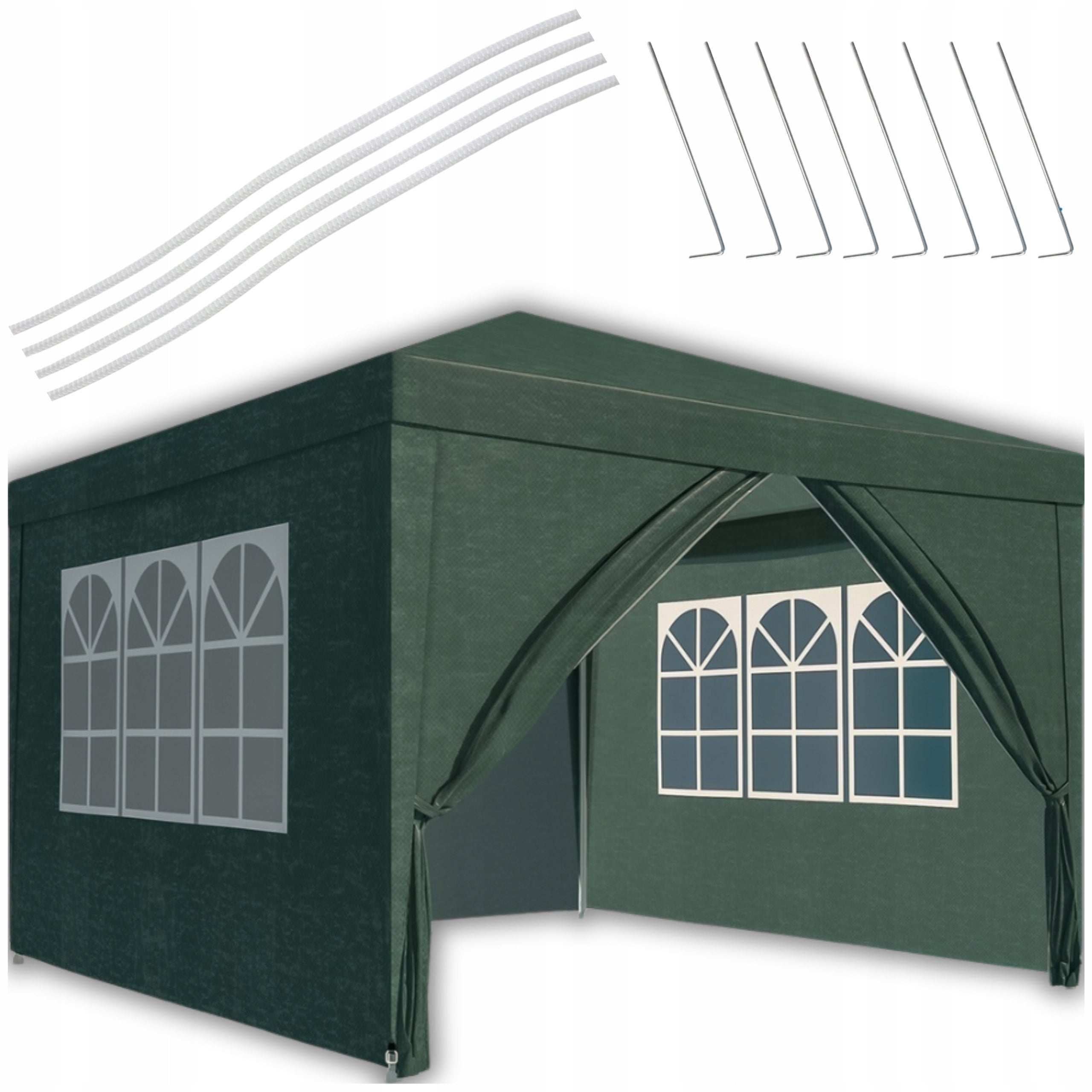 TENT GAZEBO Commercial GARDEN PAVILION for Garden Terrace ROOF WALLS 3x3