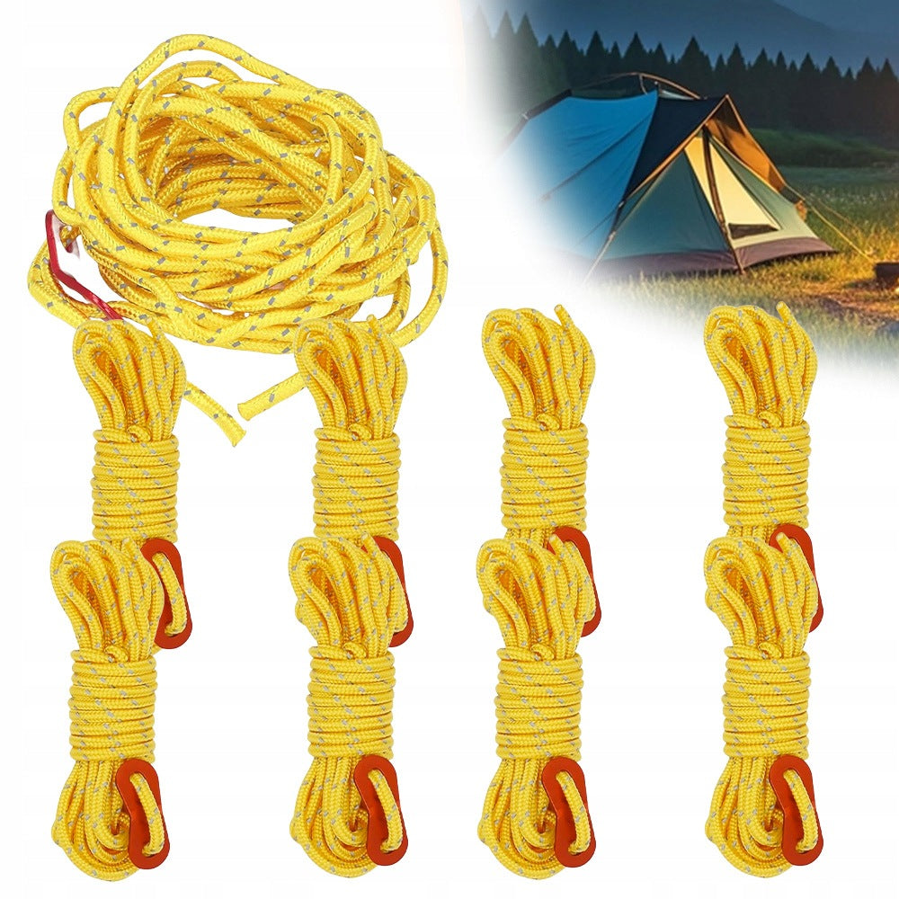 TENT LINKS ADJUSTABLE 8PCS 4M 5MM REFLECTIVE FOR CAMPING Packaging status original