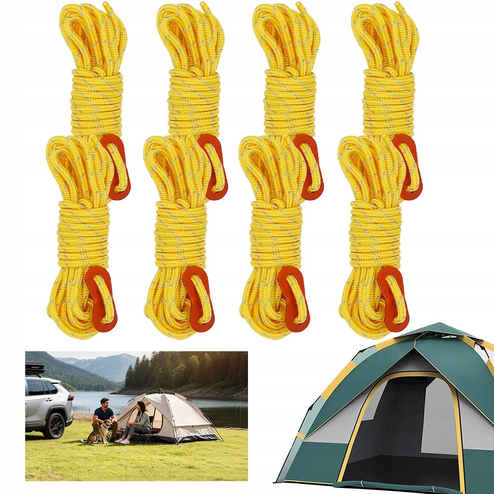 TENT LINKS ADJUSTABLE 8PCS 4M 5MM REFLECTIVE FOR CAMPING