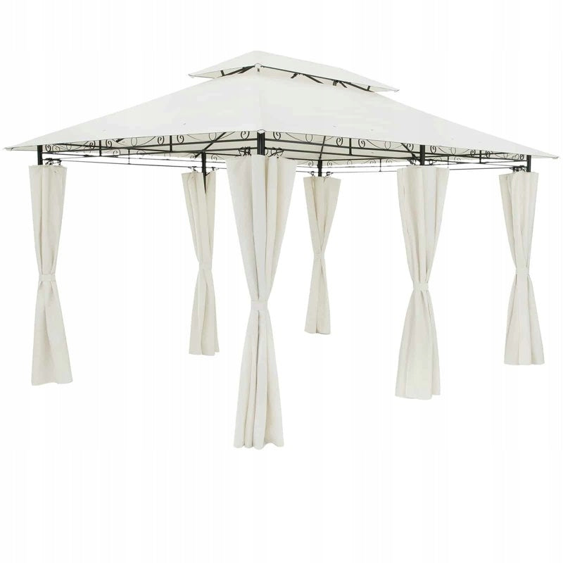TENT PAVILION GARDEN GAZEBO 3x4 CREAM WALLS