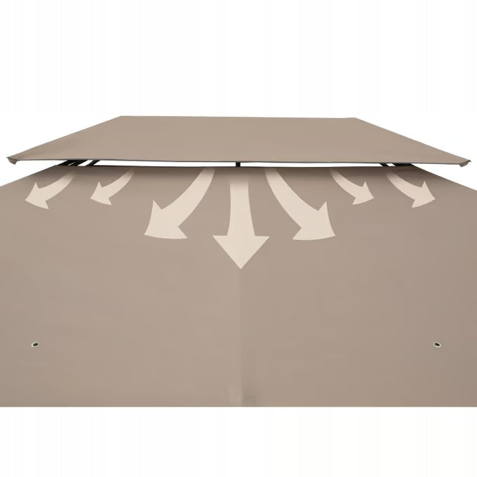TENT PAVILION GARDEN GAZEBO 3x4 WALLS TAUPE Type pavilion