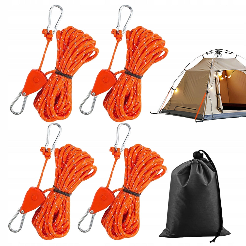TENT REFLECTIVE CABLES 4X TENSION CORD 4M REFLECTIVE OUTDOOR