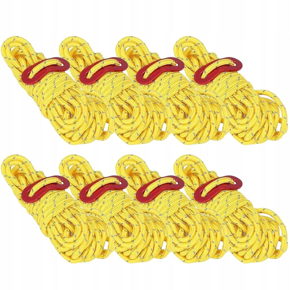 TENT ROPE EXTRACTION 5MM SET 8PCS ALUMINUM TENSIONER