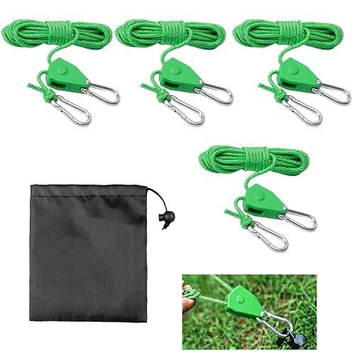 TENT ROPES REFLECTIVE PARACORD 4M ADJUSTABLE CAMPING 4 PCS Manufacturer code Producent niezależny
