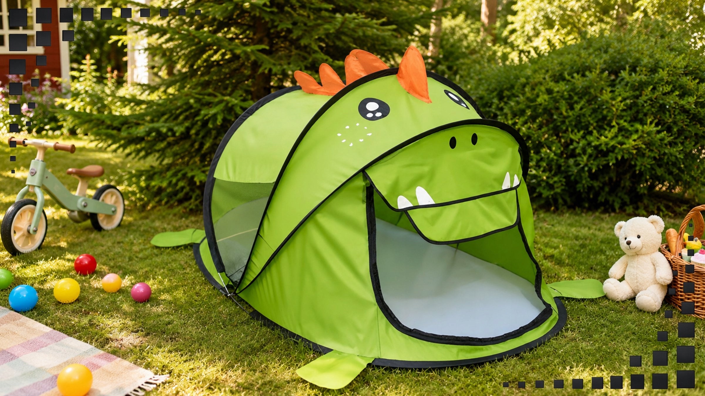 TENT SELF-FOLDING BEACH GARDEN HOUSE FOR CHILDREN'S GARDEN HOUSE Packaging status original