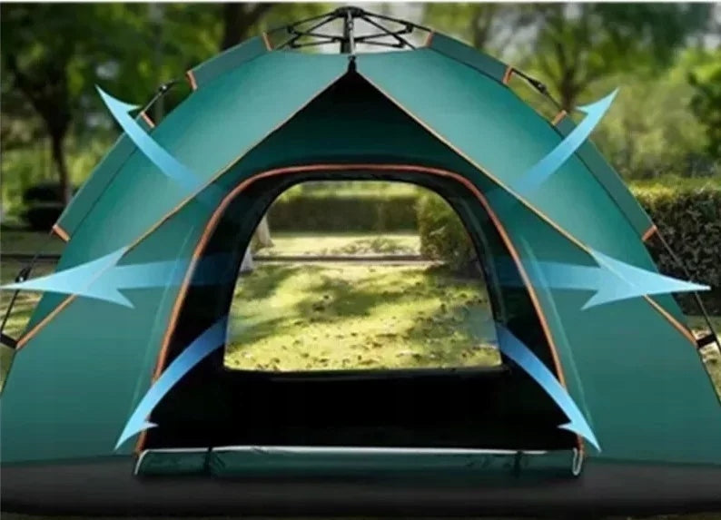 TENT SELF-FOLDING TOURIST CAMPING VENDING MACHINE 5 SECONDS POP UP Waterproofness 3000 mm