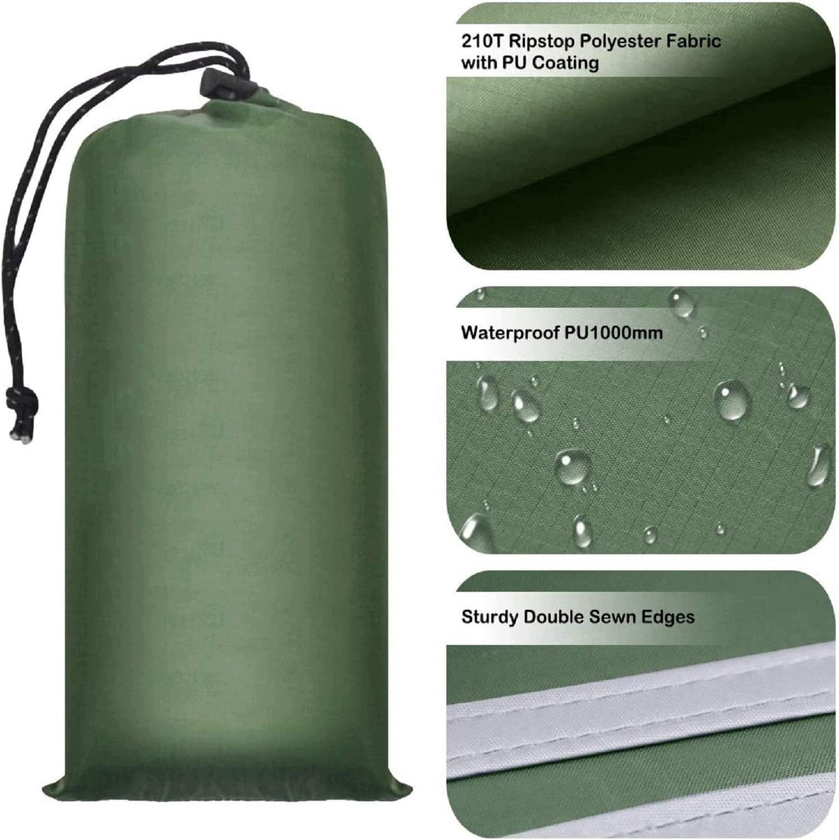 TENT TARPAULIN WATERPROOF 150X220CM OXFORD PICNIC MAT Manufacturer code PLANDEKA NAMIOTOWA WODOSZCZELNA MATA PIK