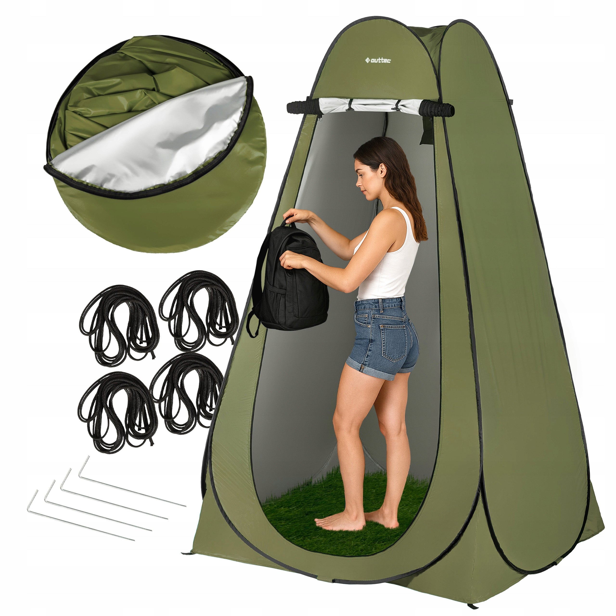 TENT TOILET SHOWER CHANGING ROOM COVER PORTABLE CAMPING OUTTEC