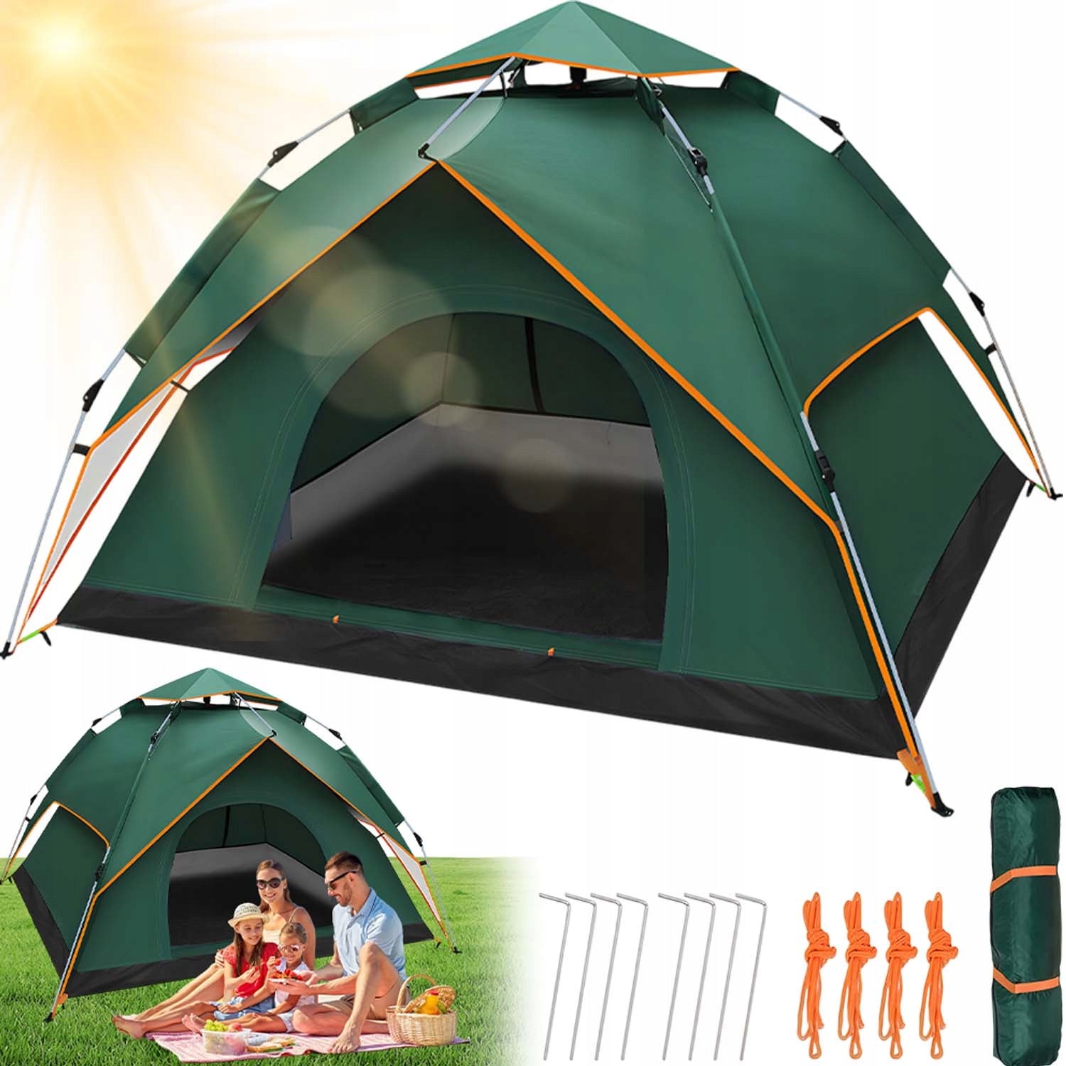TENT WATERPROOF 4 PERSON AUTOMATIC POP-UP FOR CAMPING BEACH FESTIVAL