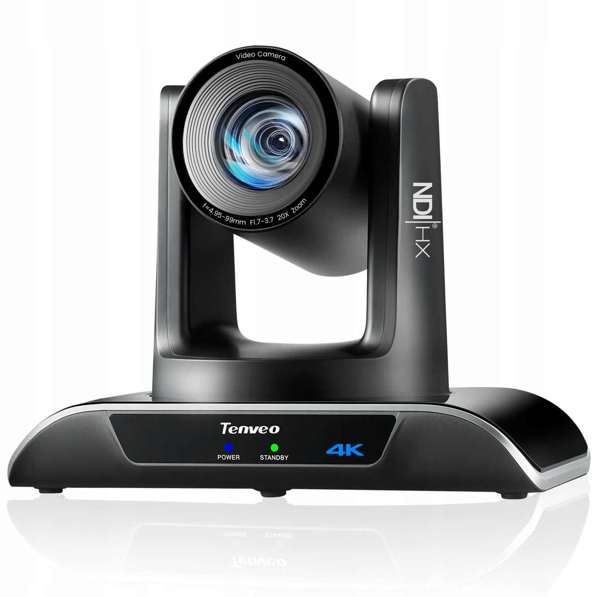 TENVEO 4K PTZ NDI Camera AI 20x Zoom PoE HDMI USB Streaming
