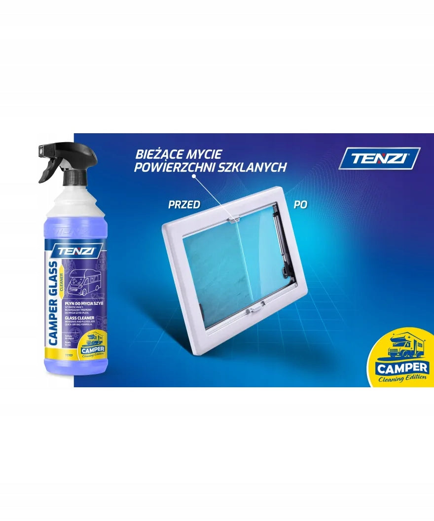 TENZI CAMPER Glass Cleaner Window Cleaner Plexiglas Mirror Headlights 1L Packaging status original