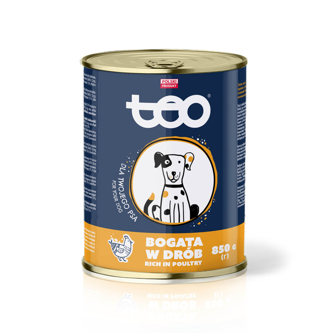 TEO dog food rich in beef/poultry 24x850g Brand TEO