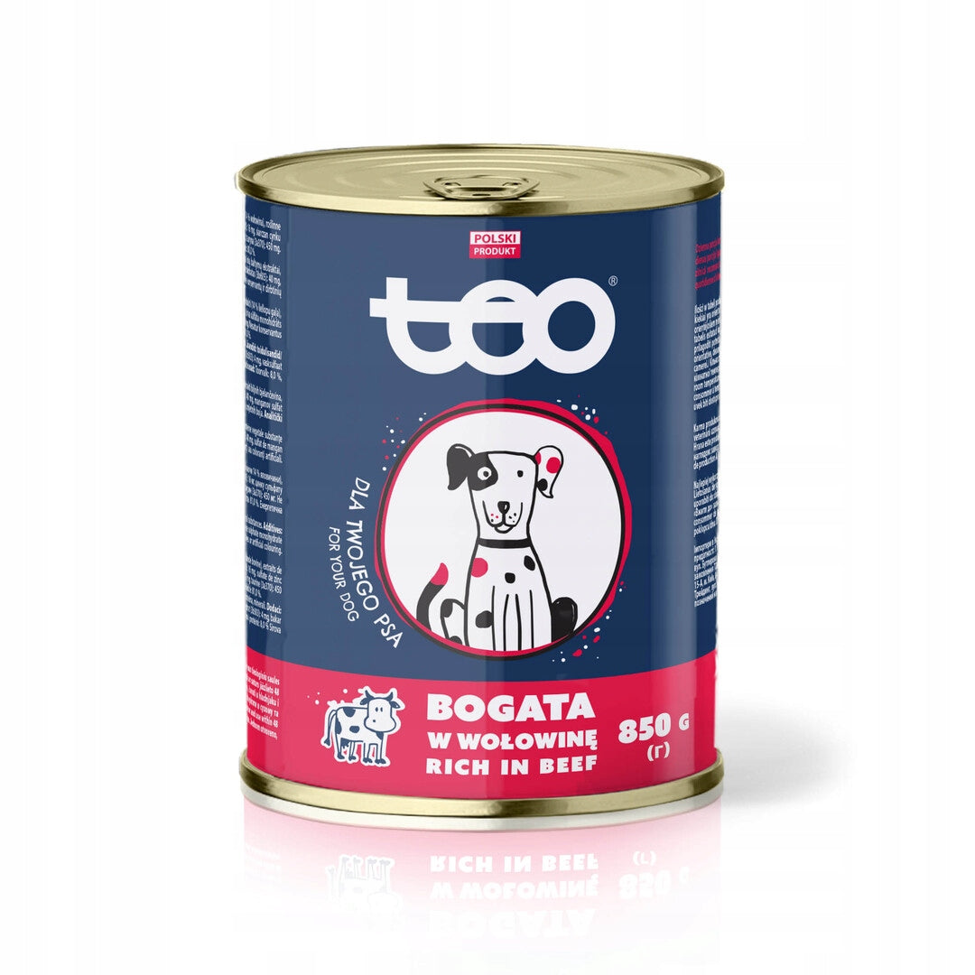 TEO dog food rich in beef/poultry 24x850g EAN (GTIN) 5906731517082