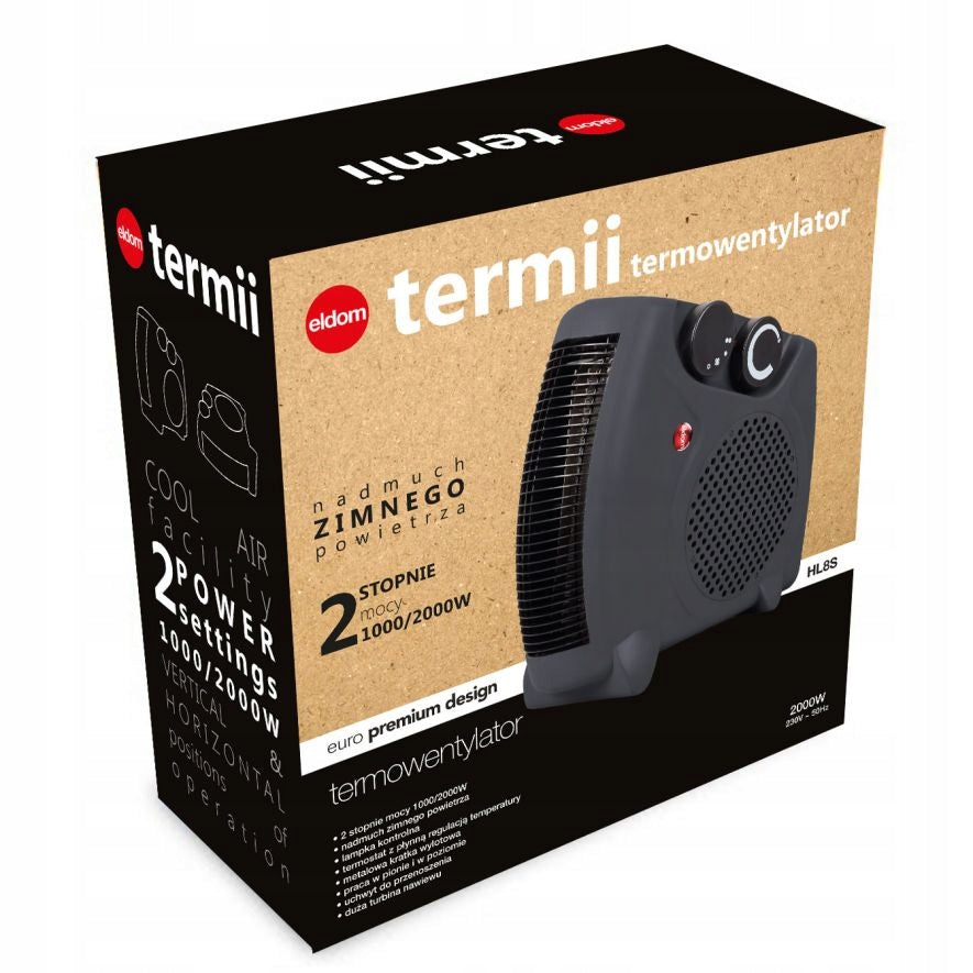 Eldom Grey Heizgerät 2000W HL8C/G 